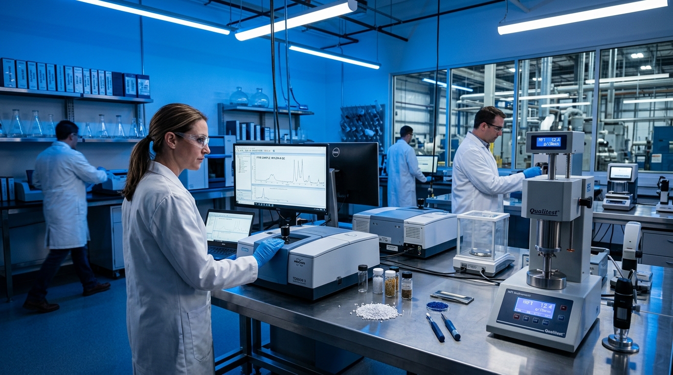 Petroflex Quality Control Laboratory and FTIR Spectroscopy Instruments